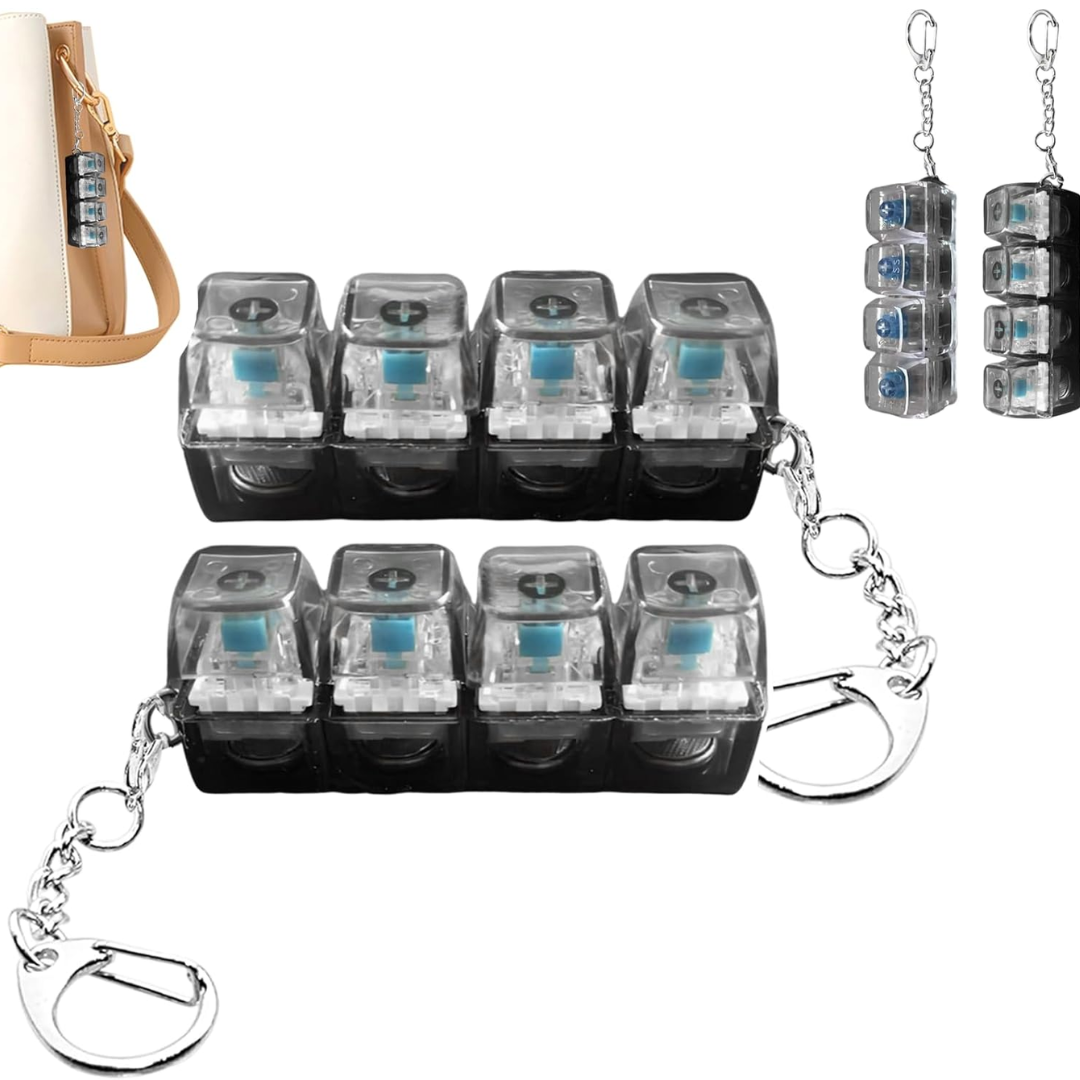 Mini teclado mecánico antiestrés con luz LED