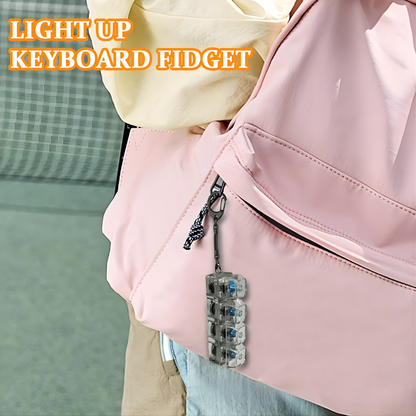 Mini teclado mecánico antiestrés con luz LED