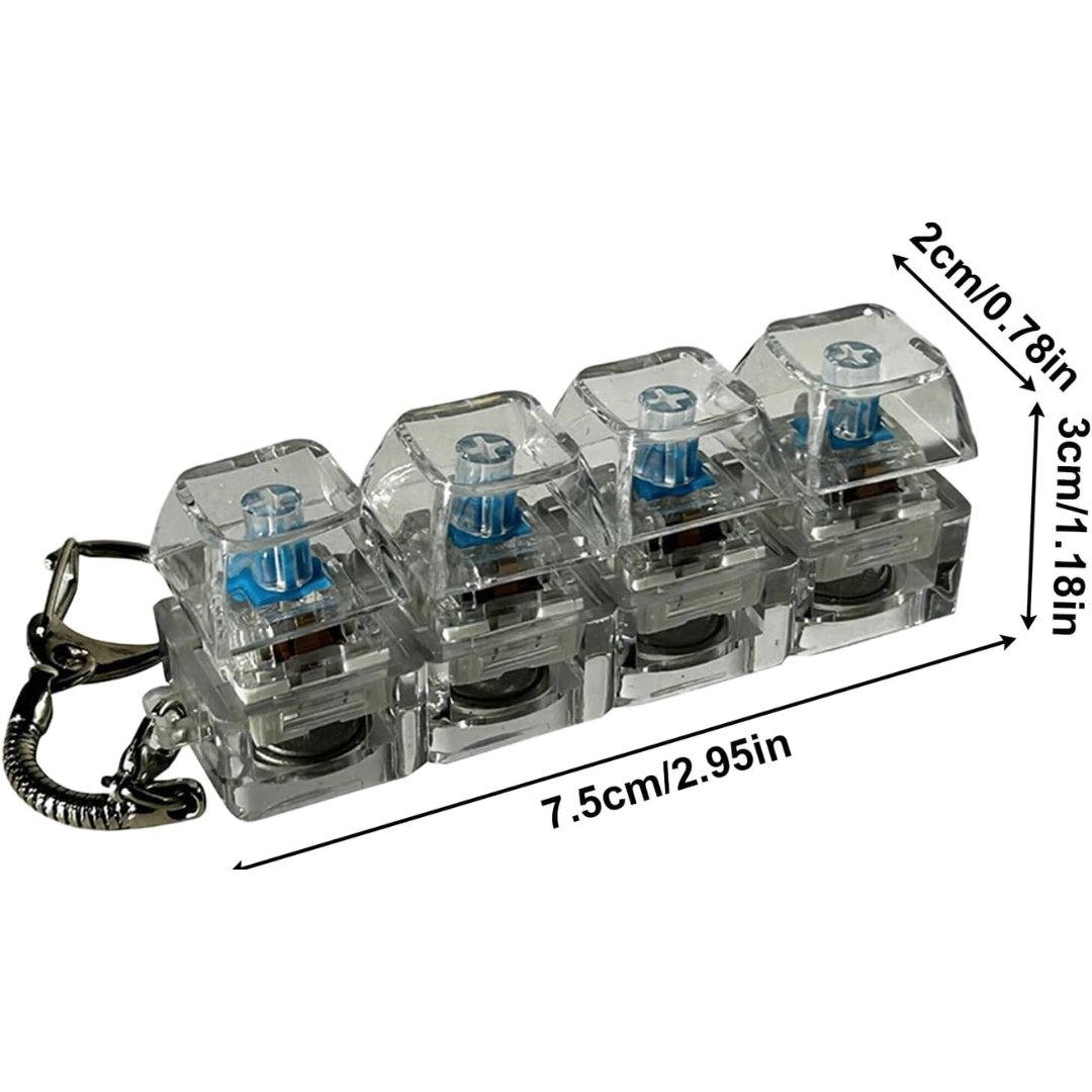 Mini teclado mecánico antiestrés con luz LED